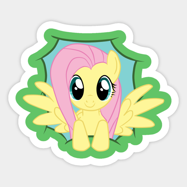 Peek-A-Boo Fluttershy Sticker by skelico